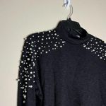 H&M Pearl shoulder mock neck shirt Photo 0