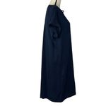 Style & Co  Large Shirt Dress Dolman Sleeve Stretch Tie Keyhole Neck Navy Blue Photo 2