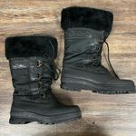 Sorel Vintage Black Midi Lace Up Winter Fleece Lined Faux Fur Collar Size 7 Photo 6