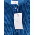 Poetry Cotton Corduroy Shirt Dress Women's 10 Dark Petrol Blue Button Front NWT Photo 5