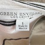 Green Envelope White Relaxed Tie Front Tee Size L Photo 8