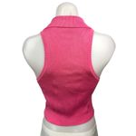 Abercrombie & Fitch Pink Ribbed Knit Collared Polo Pullover Sweater Vest Top M Photo 1