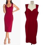 Dress the Population Elle Sweetheart Neck Sheath Midi Dress Garnet Red Size XXL Photo 0