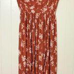 Free People “Kitty” Maxi Tube Top Tunic Dress Orange /Brown Boho Size XL Photo 0