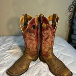 Boulet Cowboy Girl Leather Boots Size 8 C Women Brown Photo 0
