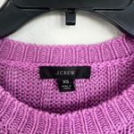 J.Crew  Puff Sleeve Crewneck Purple Linen Sweater Size Extra Small Photo 3