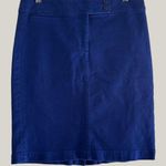 Talbots Womens Royal Blue Denim Look Pencil Skirt Size 6 Cotton & Spandex Size 6 Photo 0
