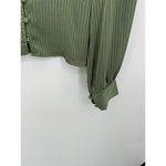 Prómesa Promesa Womens Green Satin Button Front Top Size S Coquette Forest Fairy Photo 3