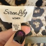 Siren Lily  Brown Tan Leopard Animal Print Ruffle Blouse Baddie Indie Flowy 2X Photo 3