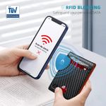 Wallet for Men Slim with 12 Slots Men's RFID Wallet Minimalist Front Pocket Money Clip Wallet with ID Window Gift Box Photo 2