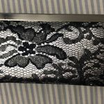 Silver & Black Lace Wallet Clutch Photo 1
