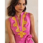 NWT Boden Bella Embroidered Playsuit Pink Size 4P Photo 2