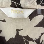 Max Brown Cream Floral Tunic Dress Size M/L Boho India Made Kurta Style Black Size M Photo 1