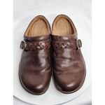 Aetrex  Libby Women Shoes Brown 10M Braided Leather Casual Comfort Mules Clogs Photo 2