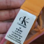 Calvin Klein  Pink Orange Chic Edgy Feminine Festival Sheer Bralette Size Medium Photo 4