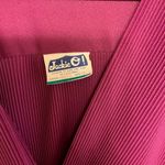 Vintage Jackie O! Magenta Pleated Disco Dress Pink Size 12 Photo 2