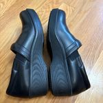 Dr Scholls Shoes Womens 8.5 M Work Clogs Wedge Slip On Black Leather Round Toe Photo 9