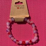 Handmade Red & Purple Beaded Bracelet  Photo 1