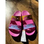 Crocs CLASSIC OMBRE ADULT SLIDE SANDELS M10/W12 Pink Two Straps Comfort Slip On Photo 6