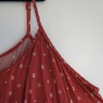 Torrid Women's Plus Size Geo Print Red Challis Braided Tank - Size 5 - NWT Photo 4