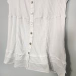 Soft Surroundings  Button Front Cotton Tank Top White Y2K Feminine, S Photo 2