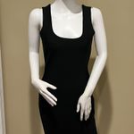 Bandage Backless Midi Dress Open Back Slim Fit Crew Neck Dress Party Dress Casual Dress Black Photo 0