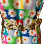 Boho Hippie Earthy Y2K Woven Braided Wooden Beaded Knot Raw Fringe Rope Belt Photo 4