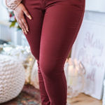 Judy Blue  Burgundy Skinny Jeans Women’s Plus Size 20W Stretch Denim Photo 0
