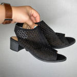 American Eagle | Black Slip On Shoes Heels 6W Photo 1