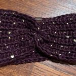 Keds Maroon Red Gold Specked Knit Headband Warmer Photo 0