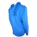 Denim & Co . Beach French Terry Roll Tab Sleeve Hooded Jacket Indigo Sea Medium Photo 2