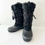 Khombu  Nordic 2 Waterproof Lace-up Fur Boots Black‎ Size 6 Photo 5