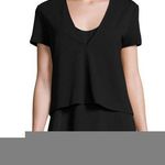Theory Zadeia V-Neck Top & Silk Camisole Set Black - Size Medium (Orig. $295) Photo 0