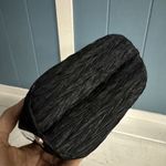 Evening Handbag Purse Black Silver Cocktail Clutch Convertbl Hard‎ case 6” x7” Photo 6