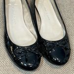 Etienne Aigner  Black Patent Leather Look Perforated Logo Ballet Flats-7.5 Photo 1