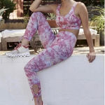 Anthropologie Daily Practice Allie Leggings Set Watercolor Floral Photo 0