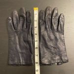 Vintage 1950s/1960s Ink Navy Blue Italian Leather Orlon Lined Women’s Gloves Photo 6