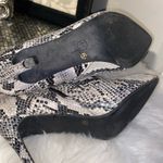 Worthington  Gray and Black Ankle Booties Snakeskin Print Photo 1