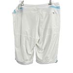Nike Women’s White Blue Bermuda Athletic Shorts Drawstring Capri Large Tall Photo 3