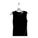 Calvin Klein  Black Silver Embellished Ring Sleeveless Dress Size 4 Whimsigoth Photo 1