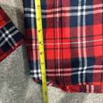 Love Tree  Happens Red Plaid Hooded Button Down Shirt Jacket Size Large Photo 5
