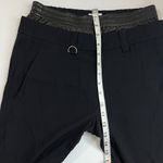 ALC Frank A.L.C Pants Women's 6 Black Double Waist Trouser Leather Elastic Waist Photo 6