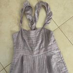 Elevenses Anthropologie Nantucket Ruffled Jumpsuit Size 8 Stripe Pink Lavender Photo 5