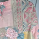 Alfred Dunner  Floral‎ Patchwork Blouse Sz 12 Pastel Pink Yellow Vintage Cottage Photo 9
