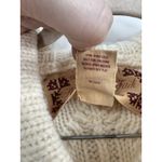 Abercrombie & Fitch East Coast Vintage A & F Lambswool Blend Cable Knit Hooded Sweater Women M Cream Photo 3