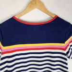 Fleur Bleue T Shirt Dress Striped Pockets M Blue Size M Photo 4