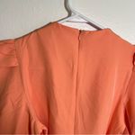 Romper Playsuit Peach Short Puff Sleeves Orange Photo 7