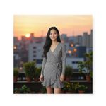 Diane Von Furstenberg  DVF 𖤗 Geometric Tile Print Silk Wrap Dress 𖤗 Grey 𖤗 Small Photo 1