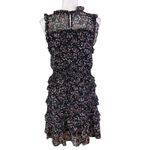 Sugar + Lips SugarLips Size S Floral Print Mini Dress Ruffled Smocked Sleeveless Black Photo 1