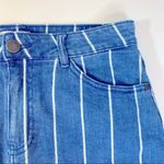 Altar'd State Altar’d State Blue and White Pinstripe Denim Mini Skirt Photo 5